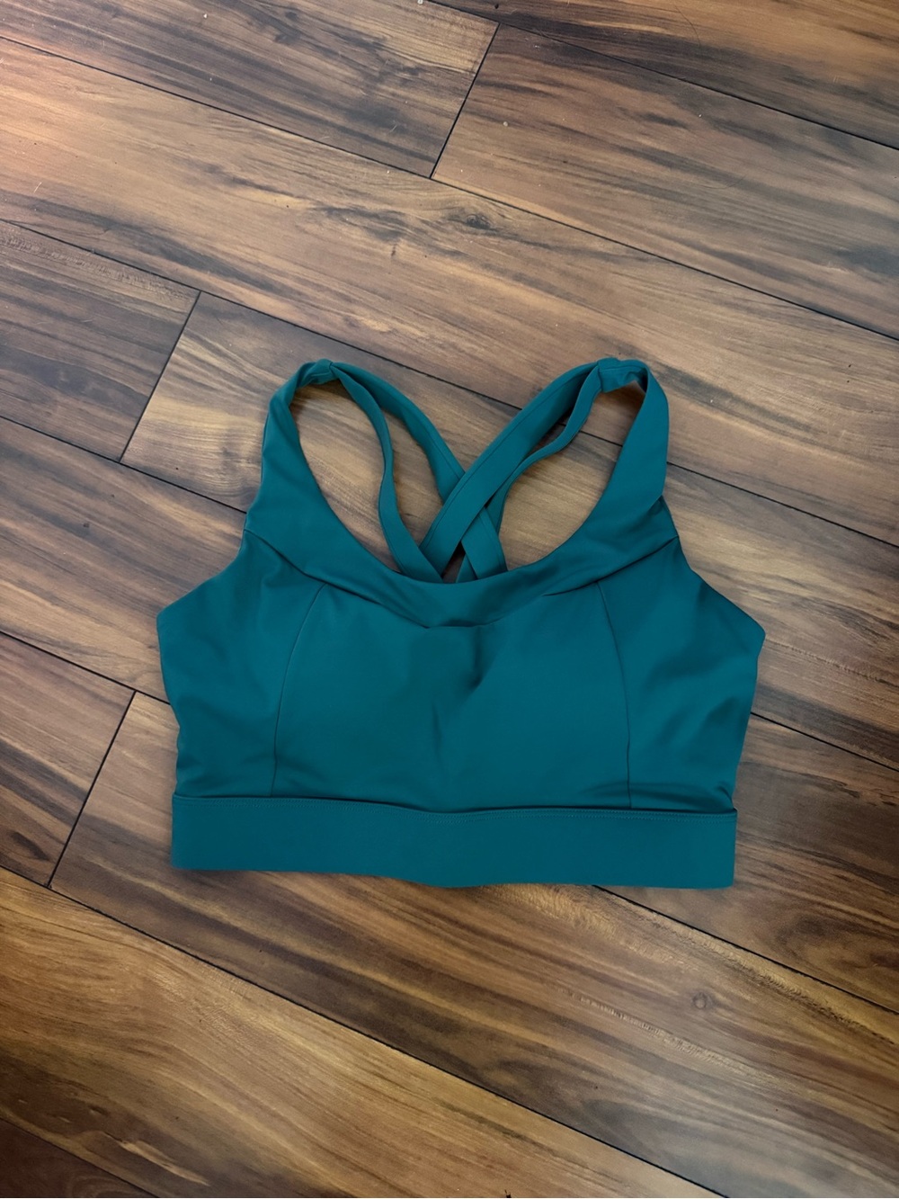 Running girl Teal Sports Bra for Women